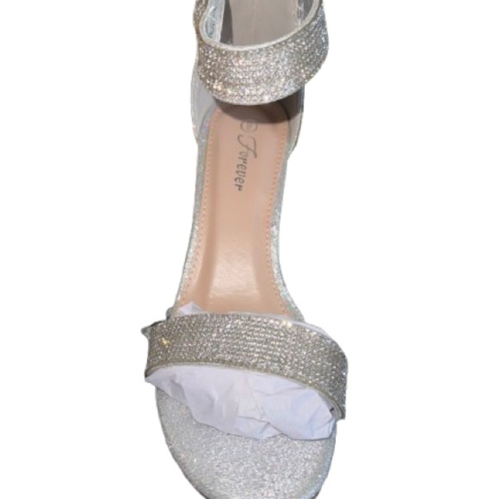 Forever 21 Sparkling Silver Heels - Picture 3 of 4
